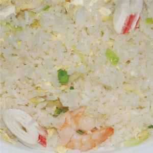 Arroz frito con gambas